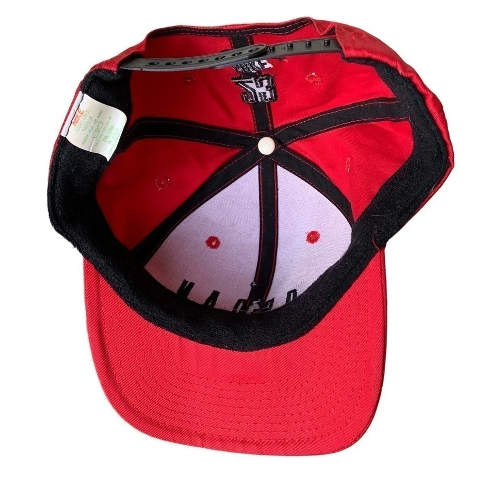 Vintage Jordan Hat SnapBack Red Black Jumpman Nike Air Basketball Men’s 90s Cap